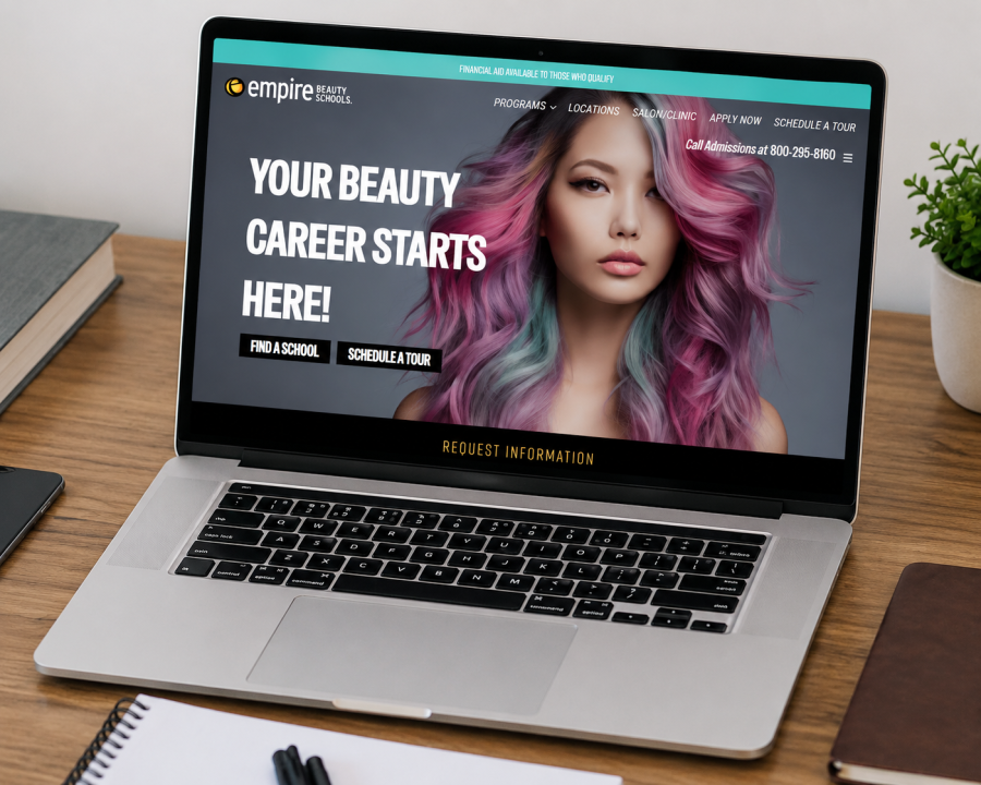 The Empire Beauty School website